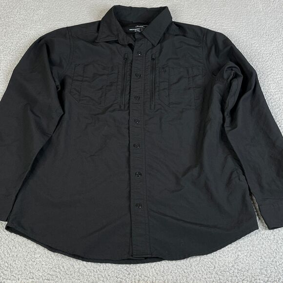 5.11 Tactical Ripstop Long Sleeve Shirt Mens M Button 70030 Utility Zip Pocket - Picture 1 of 9